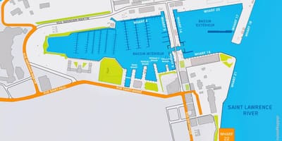 מפה של קוויבק סיטי cruise terminal